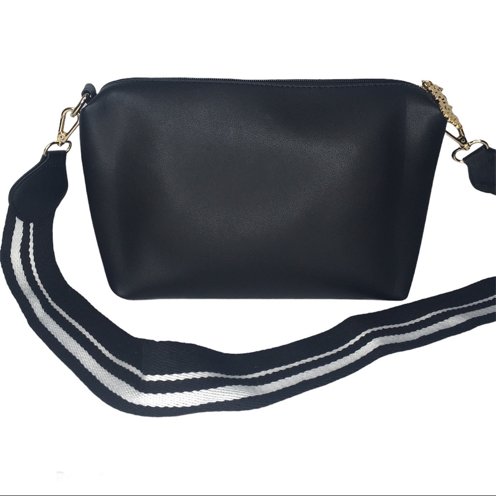 New Folli Follie Black Leather Shoulder Bag & Crossbody Bag - Picture 10 of 12